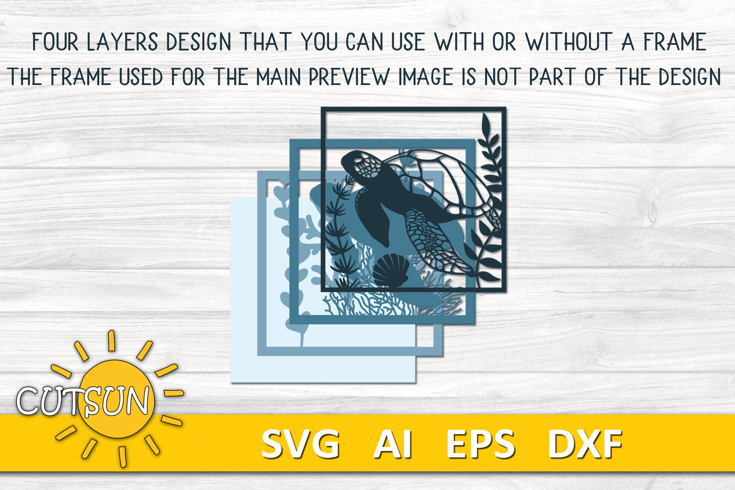 Beach house Wall decor Sea turtle shadow box Glowforge SVG Laser cut file Cricut SVG