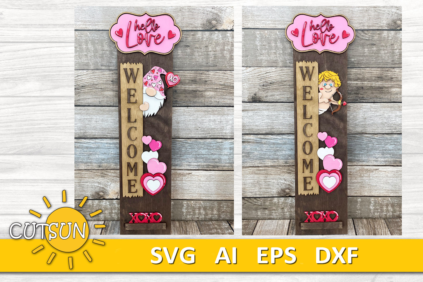 Vertical Interchangeable porch leaner SVG Bundle - 24 designs