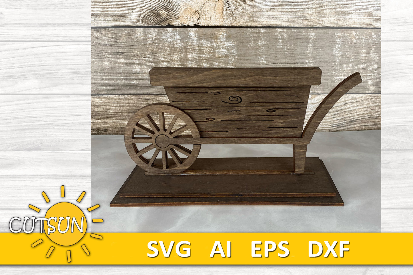 Interchangeable Garden Wheelbarrow Starter set SVG Laser Cut File Glowforge SVG