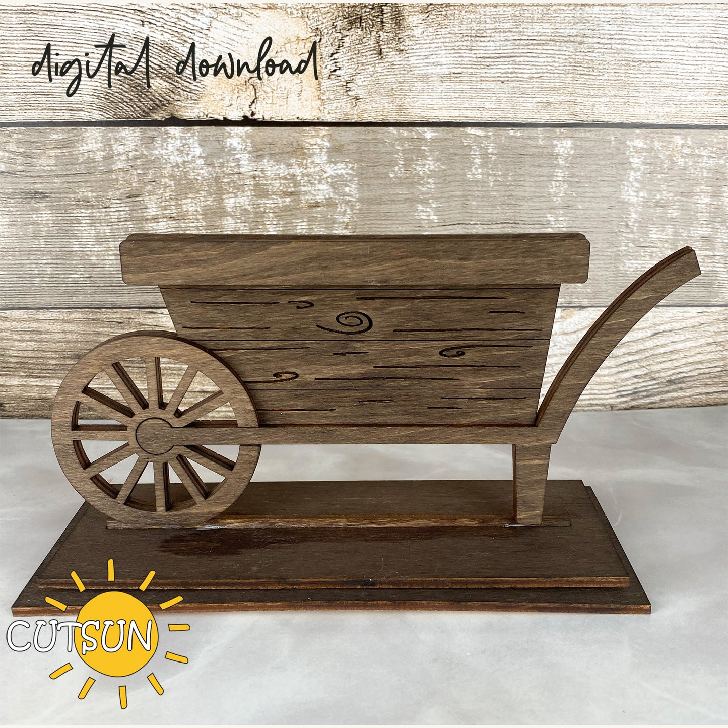 Interchangeable Garden Wheelbarrow Starter set SVG Laser Cut File Glowforge SVG
