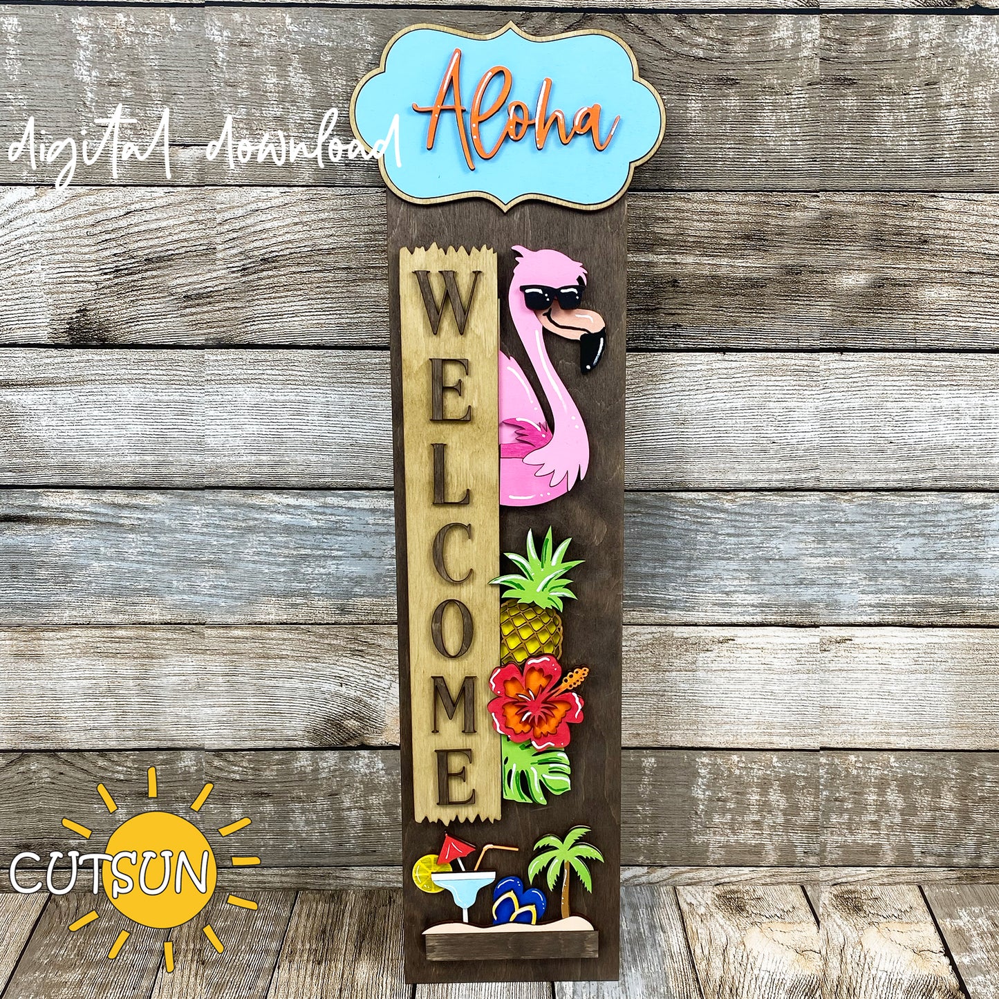 Interchangeable Vertical Porch Leaner SVG Bundle #2 – Laser Cut Files for Glowforge & xTool
