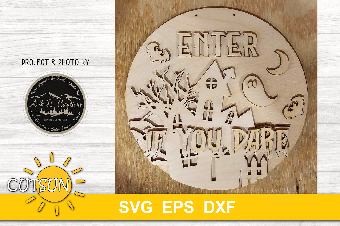 Enter if you dare door hanger SVG
