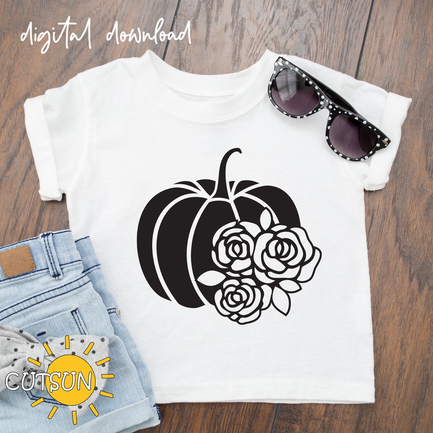 Fall SVG | Pumpkin SVG | Floral Pumpkin SVG