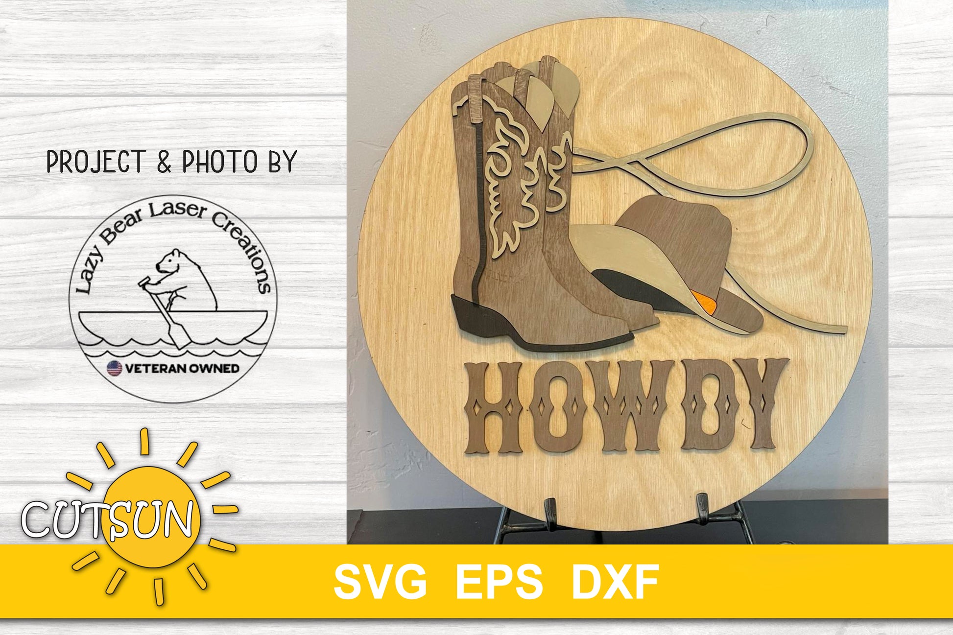 Western door hanger SVG