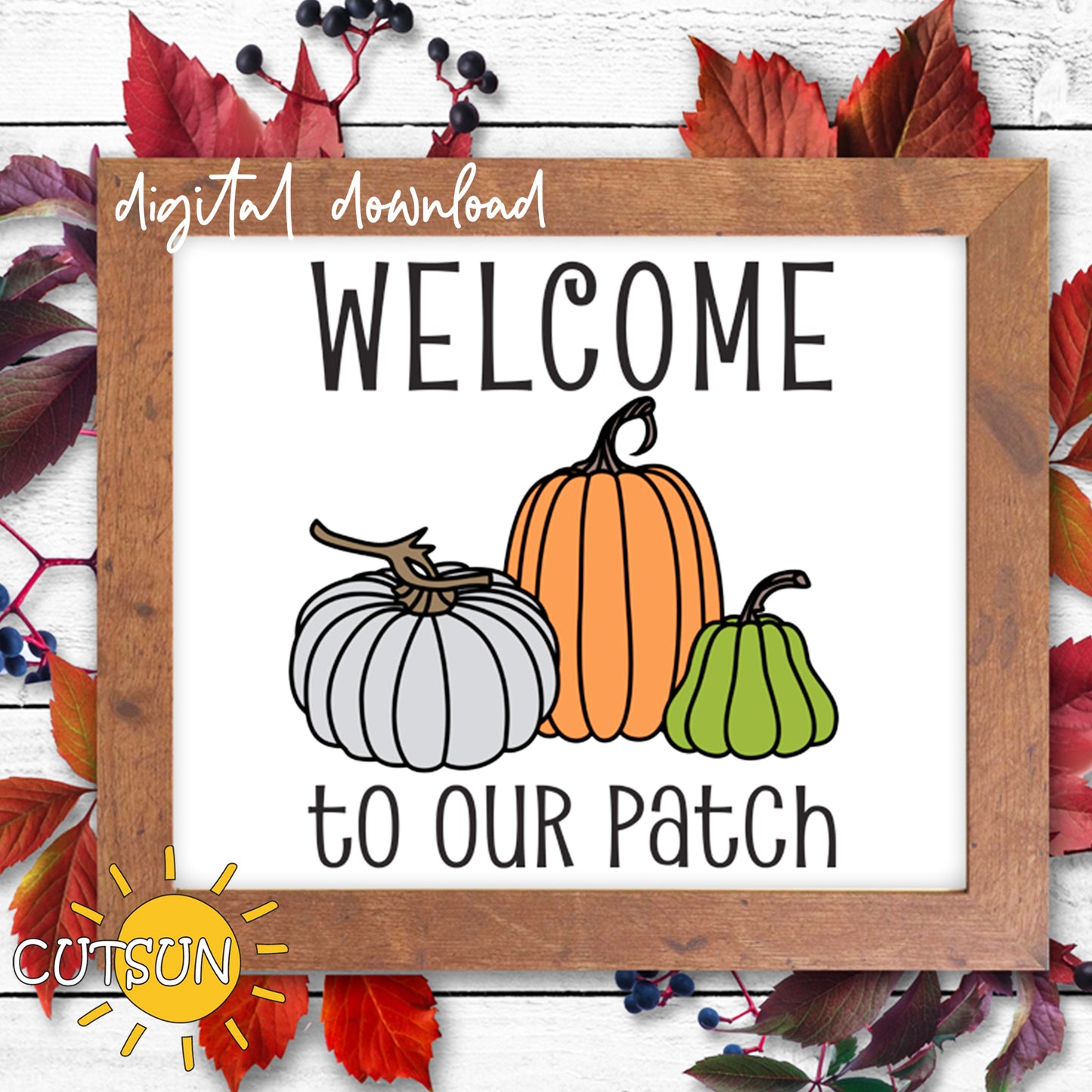 Fall SVG | Pumpkins sign | Welcome to our Patch SVG