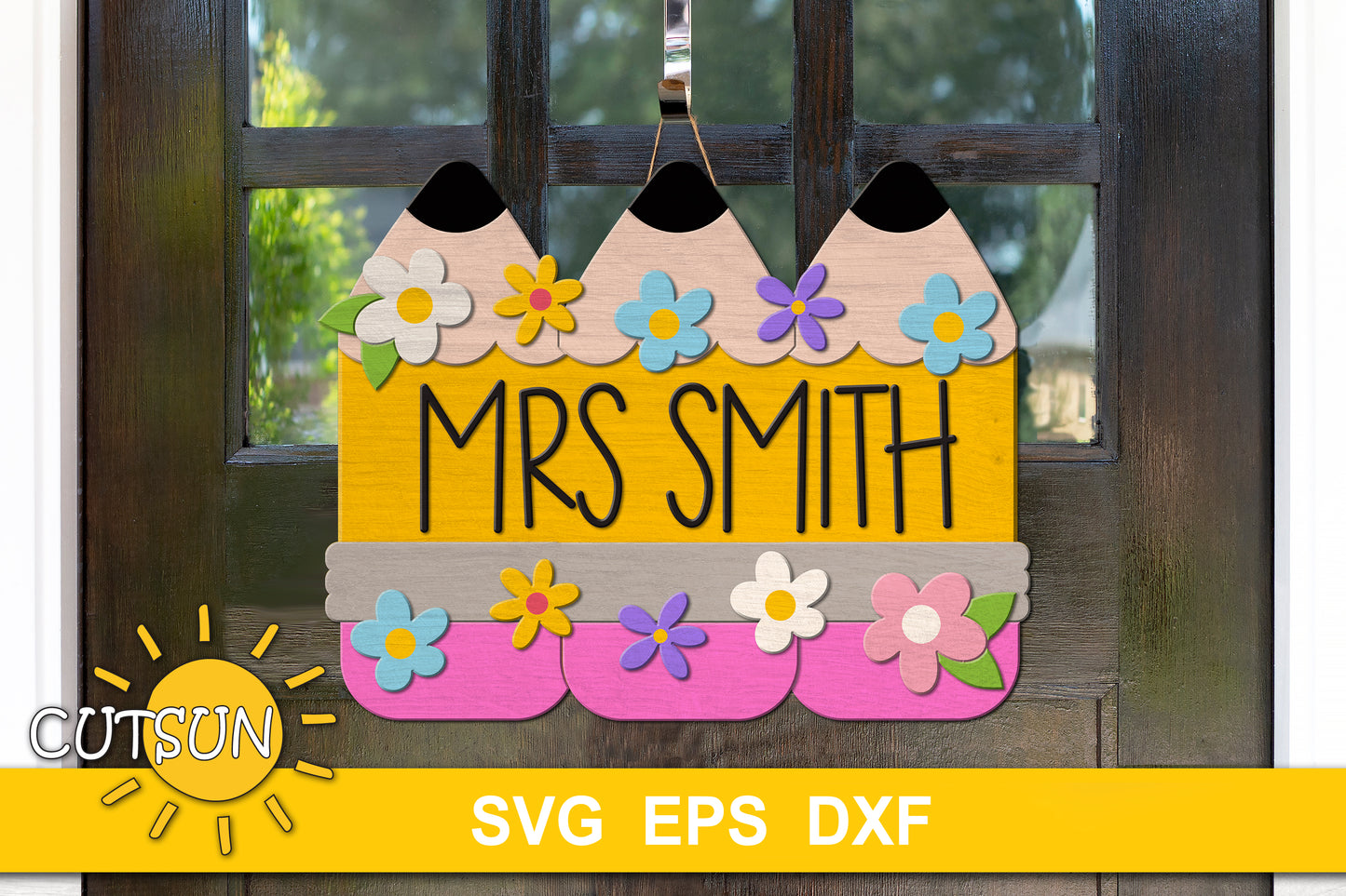 Customisable classroom sign SVG