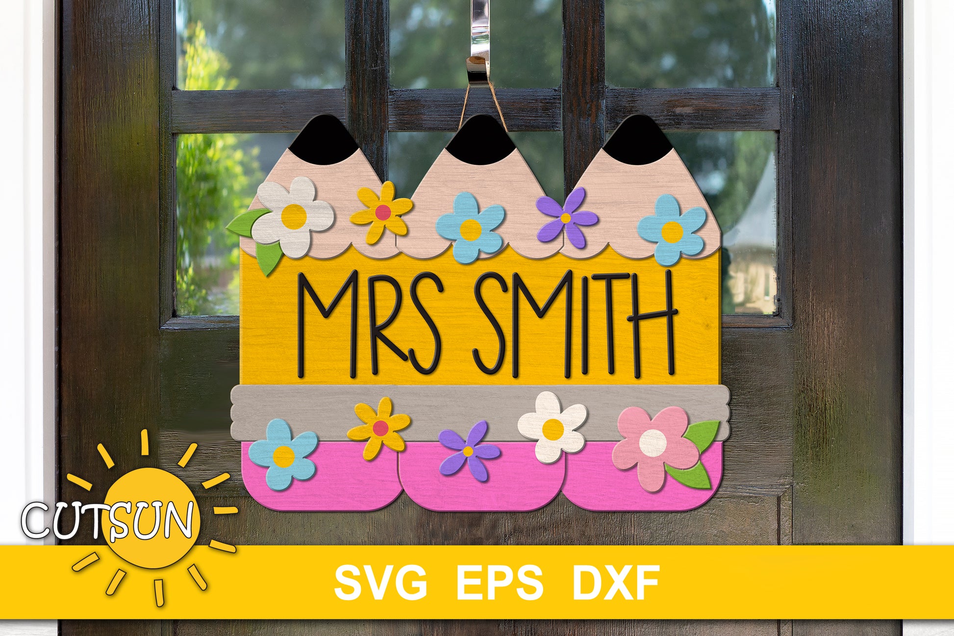 Customisable classroom sign SVG