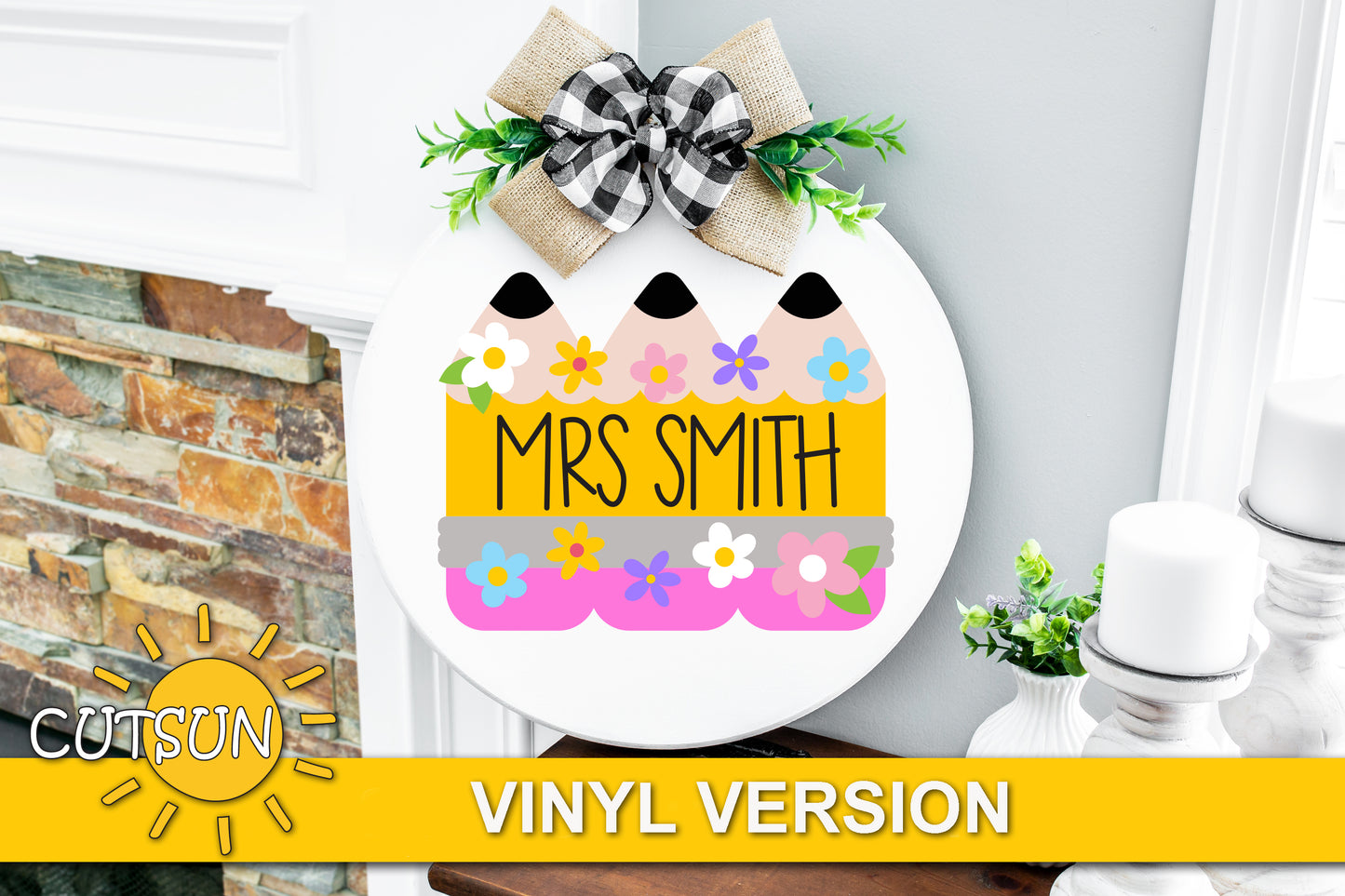 Customisable classroom sign SVG