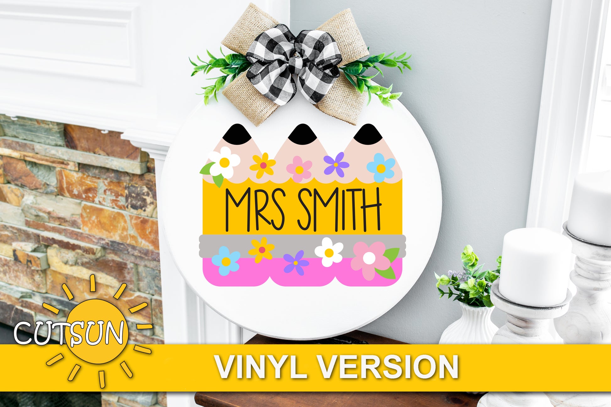 Customisable classroom sign SVG