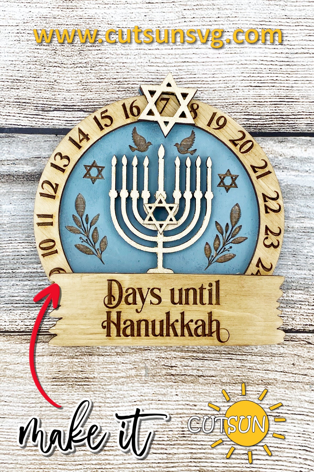 Hanukkah Countdown SVG Days until Hanukkah svg