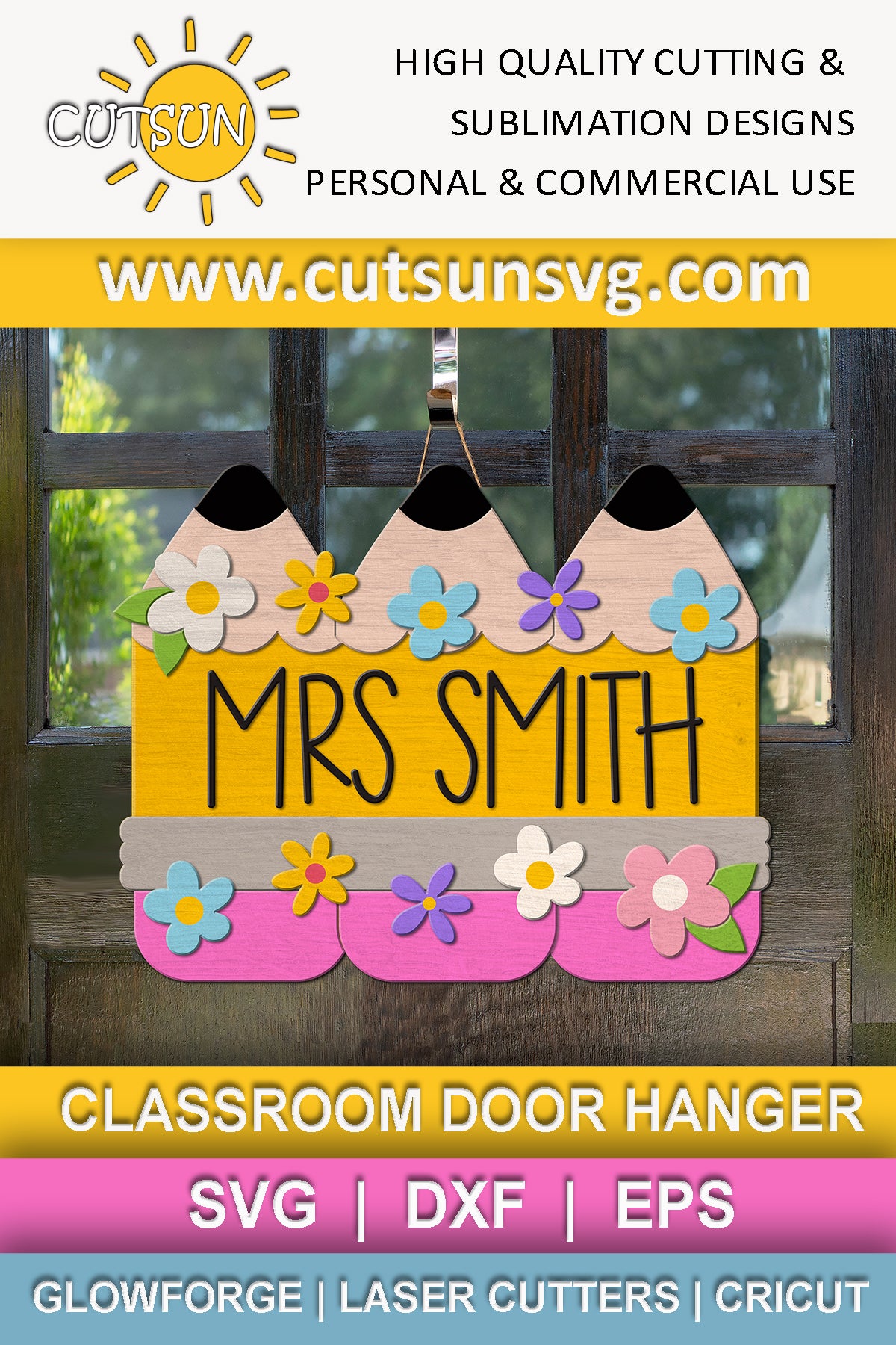 Customisable classroom sign SVG