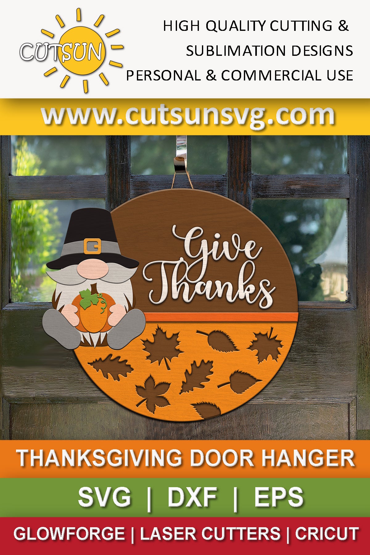 Fall door hanger SVG