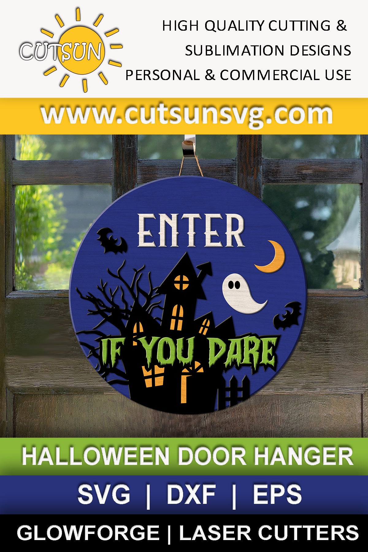 Enter if you dare door hanger SVG