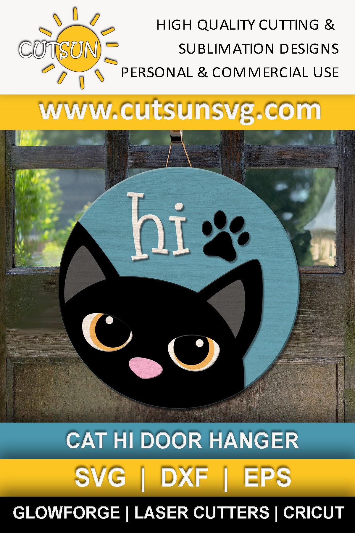 Grumpy Cat hi door hanger SVG