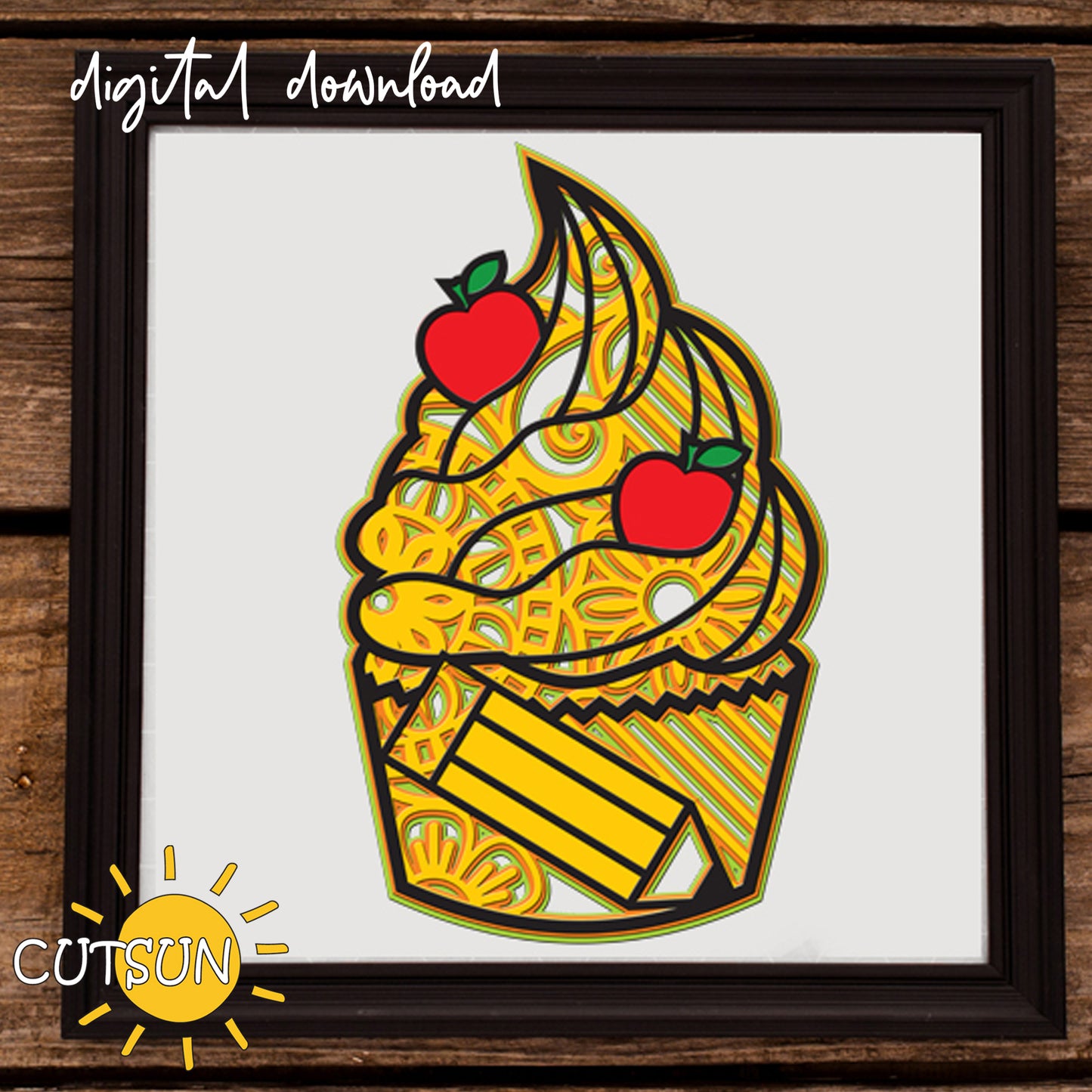 Back to school SVG | Layered Back to school Cupcake SVG