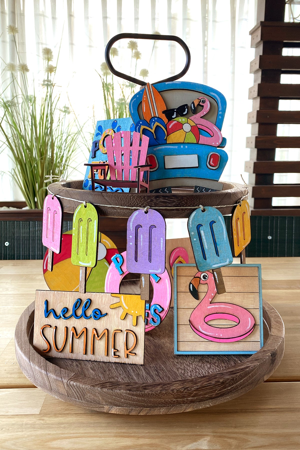 Summer tiered tray decor SVG