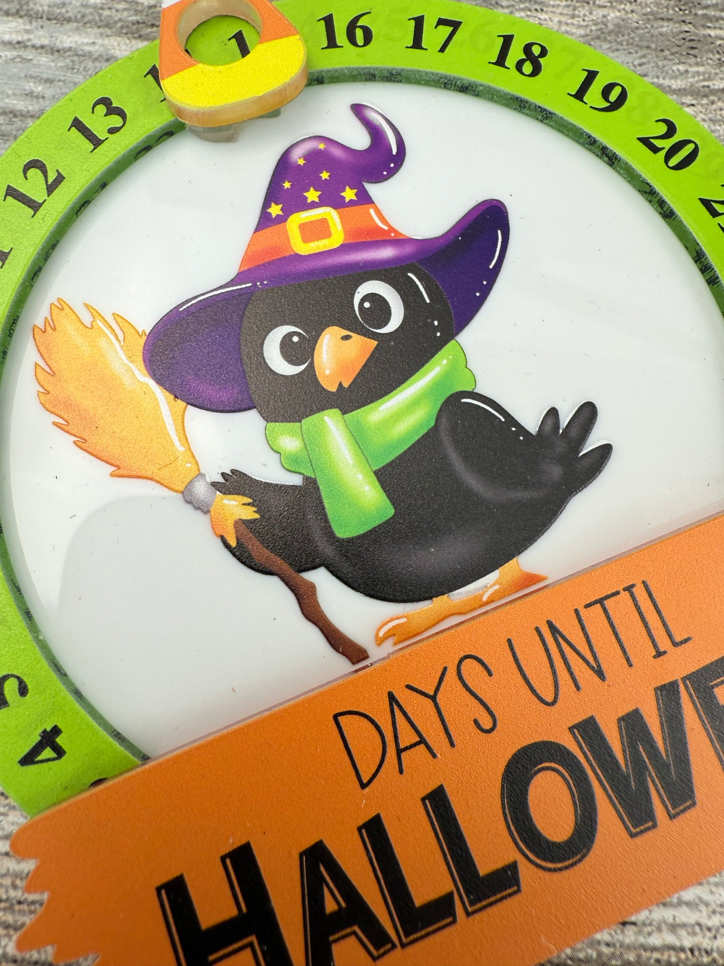 Cute Witch Crow Halloween Countdown SVG & Print Files – Laser Cut ornament