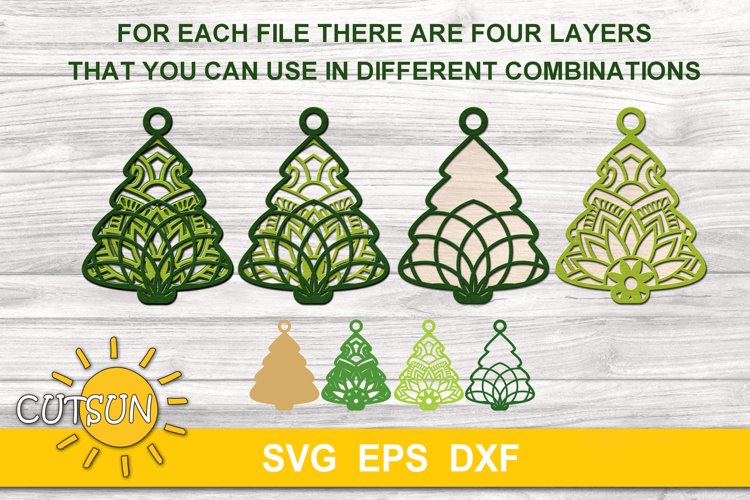 Huge Christmas Ornaments Bundle for Glowforge | Laser cutters SVG files