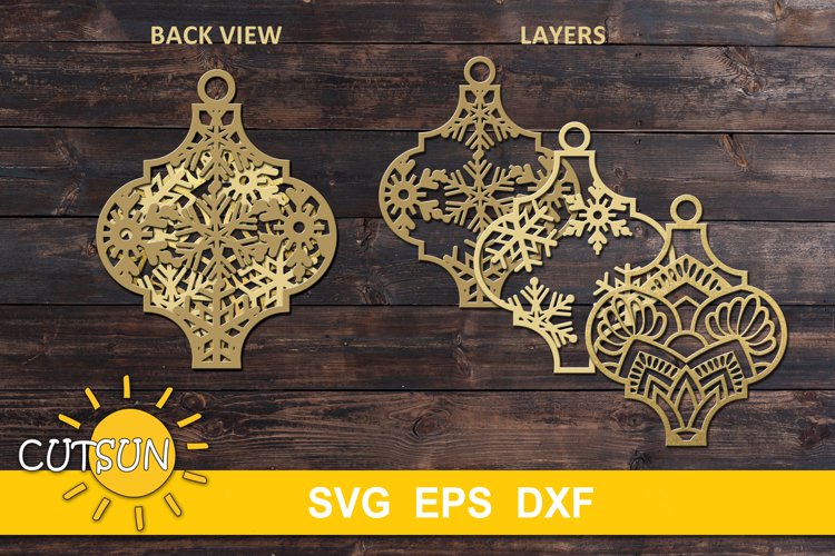 Huge Christmas Ornaments Bundle for Glowforge | Laser cutters SVG files