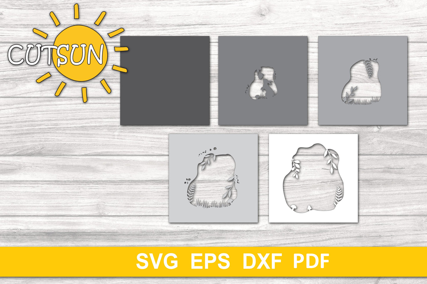 Easter Bunny Shadow Box SVG