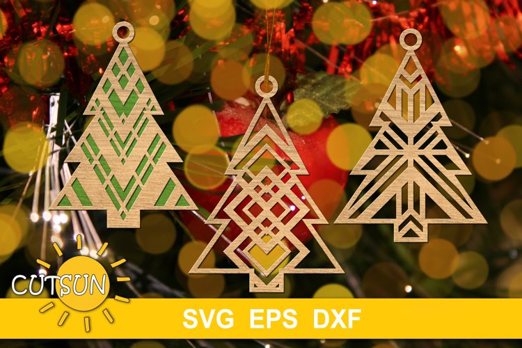 Huge Christmas Ornaments Bundle for Glowforge | Laser cutters SVG files