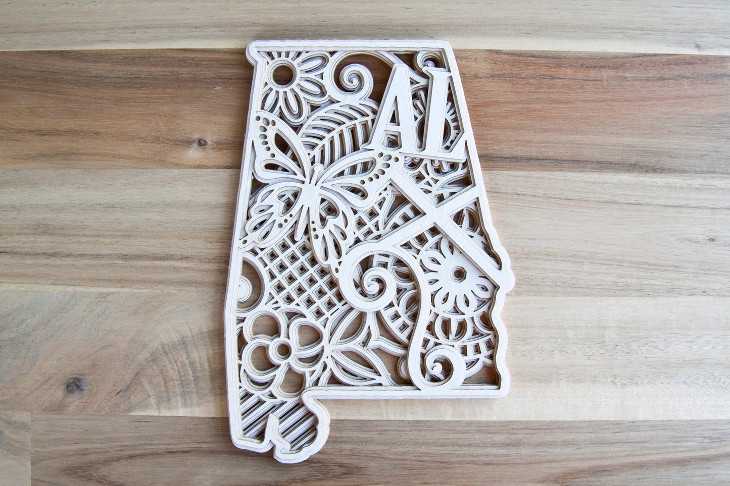 3D Layered Alabama Mandala SVG