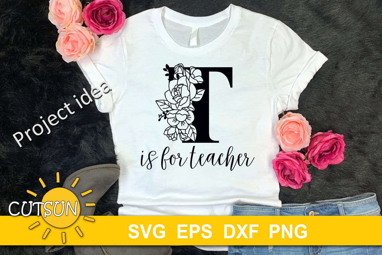 Floral Alphabet SVG