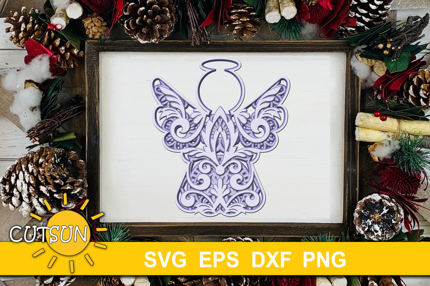 3D Layered Angel SVG