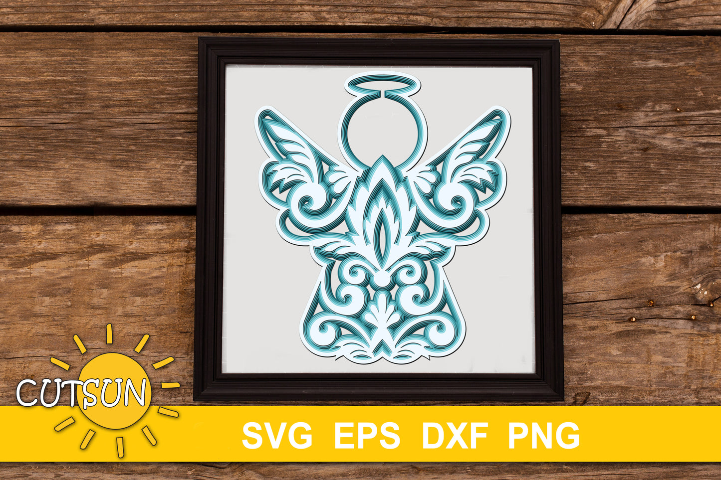 3D Layered Angel SVG