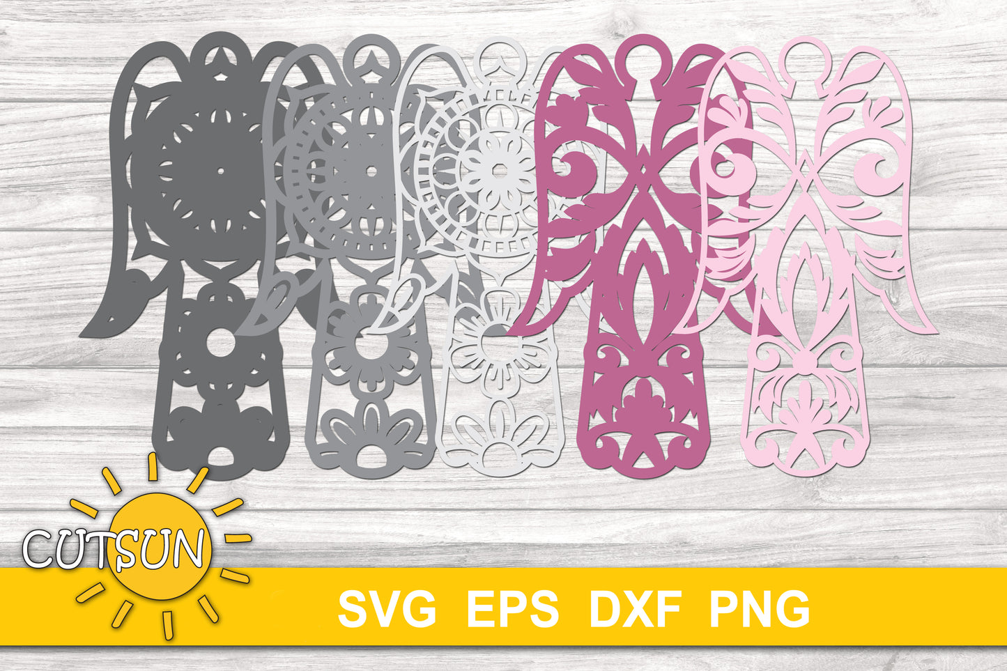 3D Layered Angel SVG
