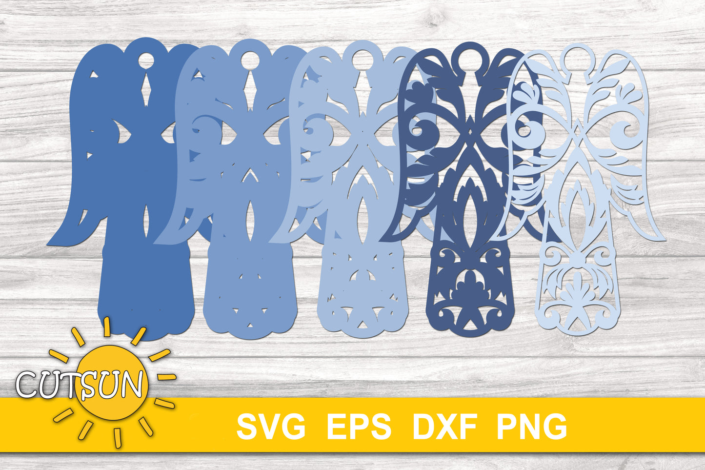 3D Layered Angel SVG