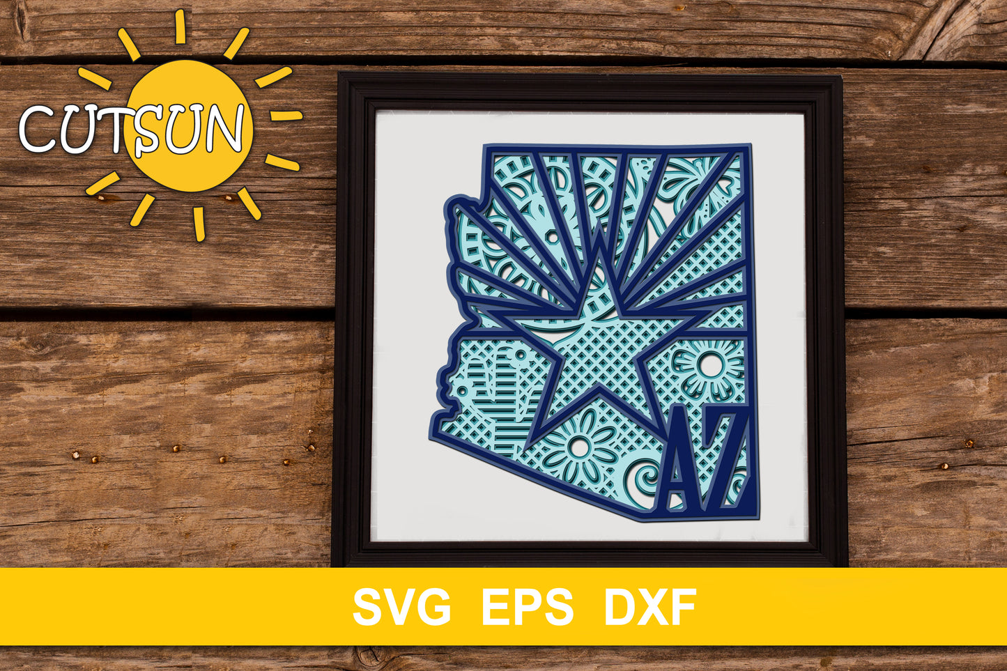 3D Layered Arizona Mandala SVG