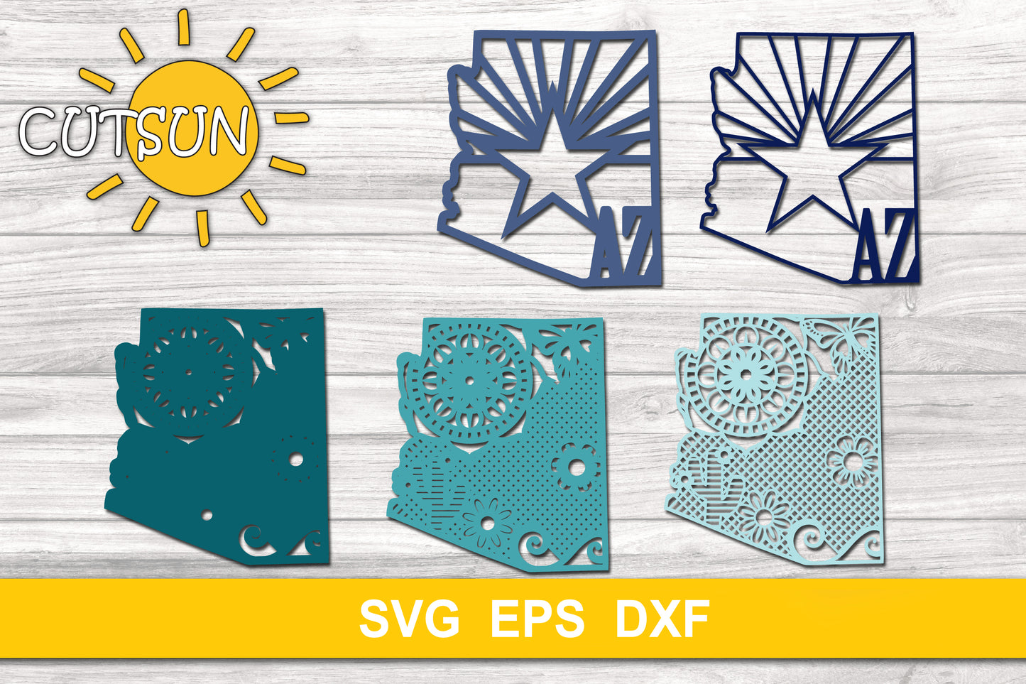 3D Layered Arizona Mandala SVG