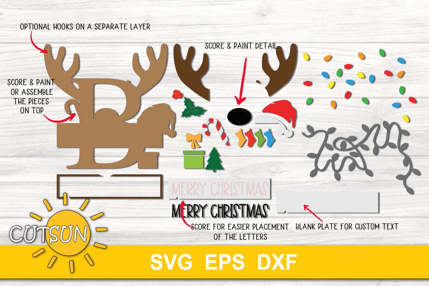 Letter B Christmas monogram door hanger svg