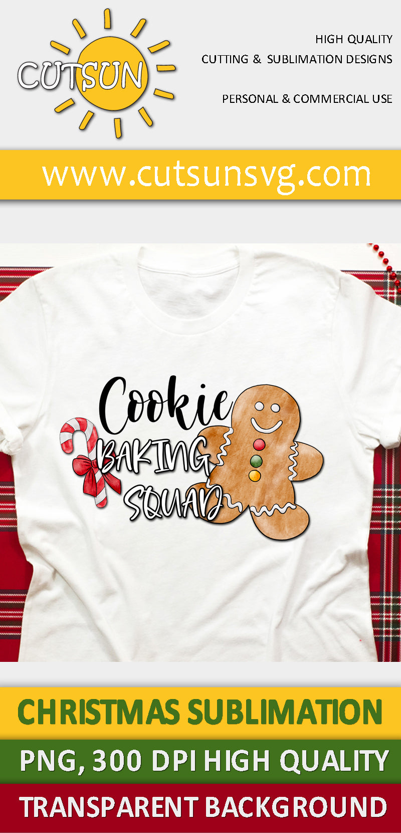 Christmas sublimation design Cookie Baking Squad