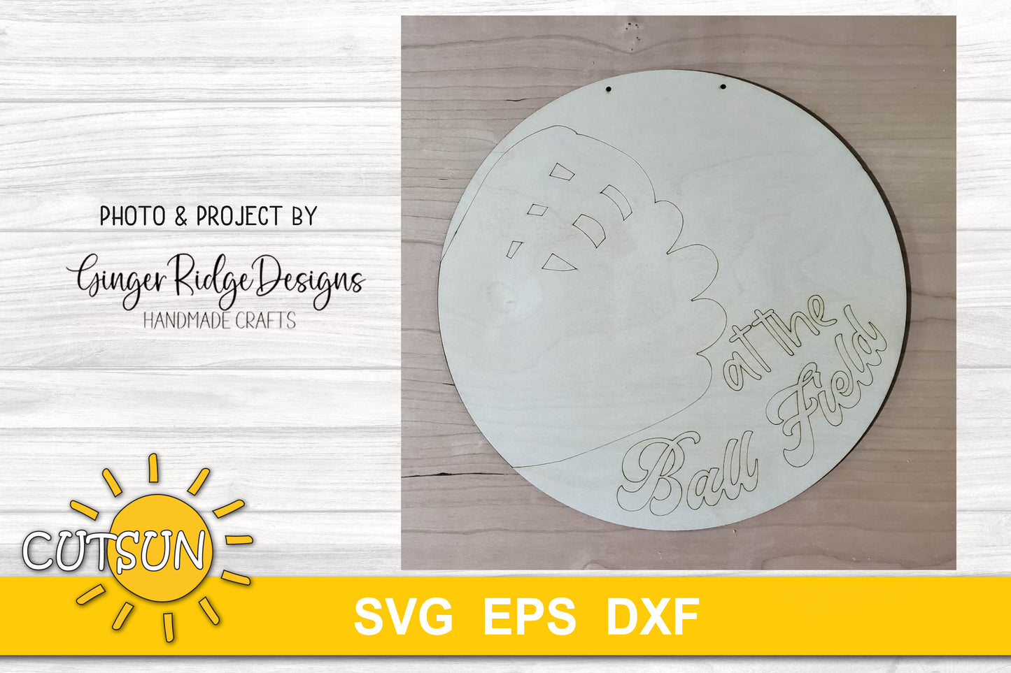 Baseball door hanger SVG