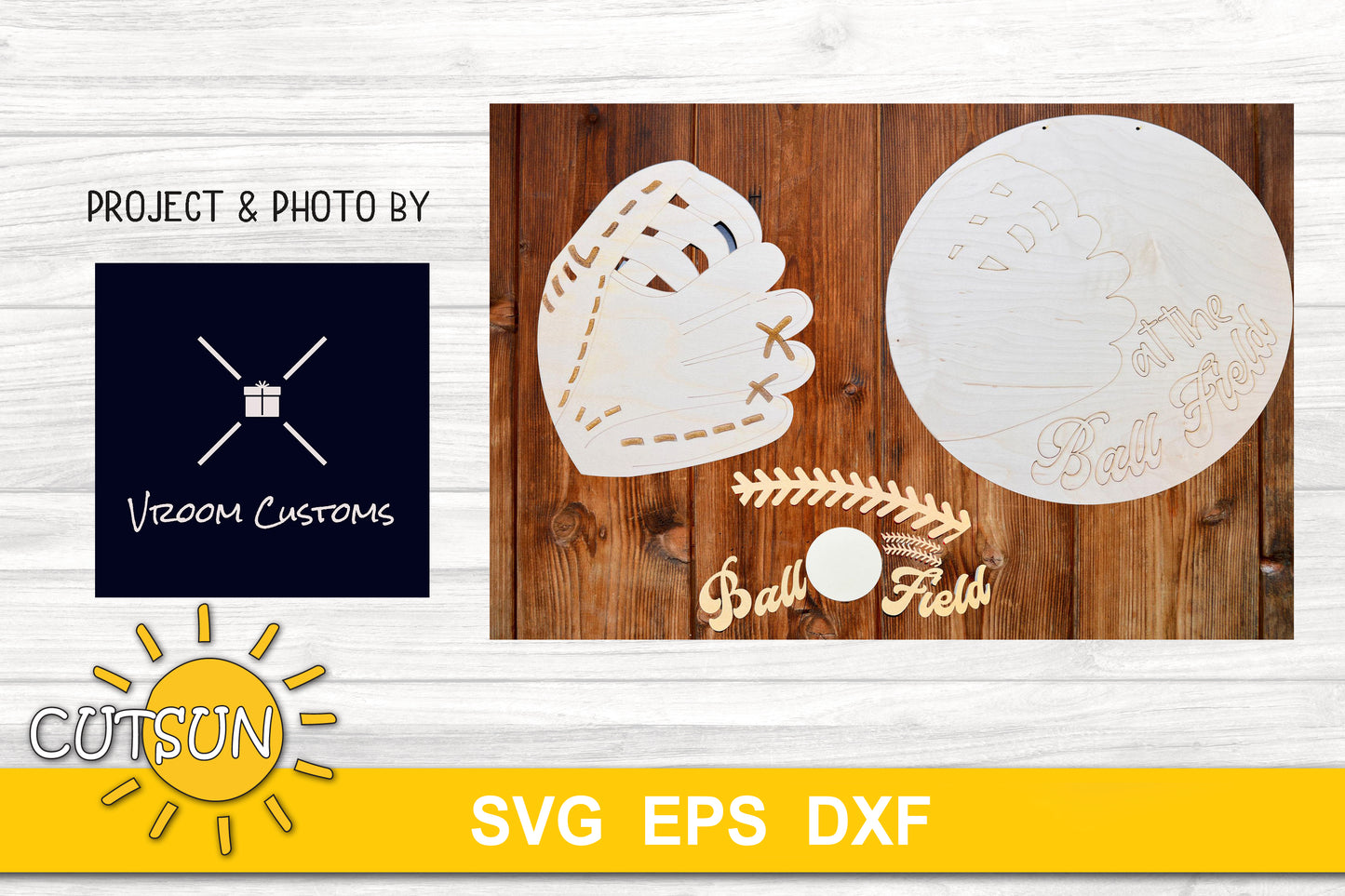 Baseball door hanger SVG