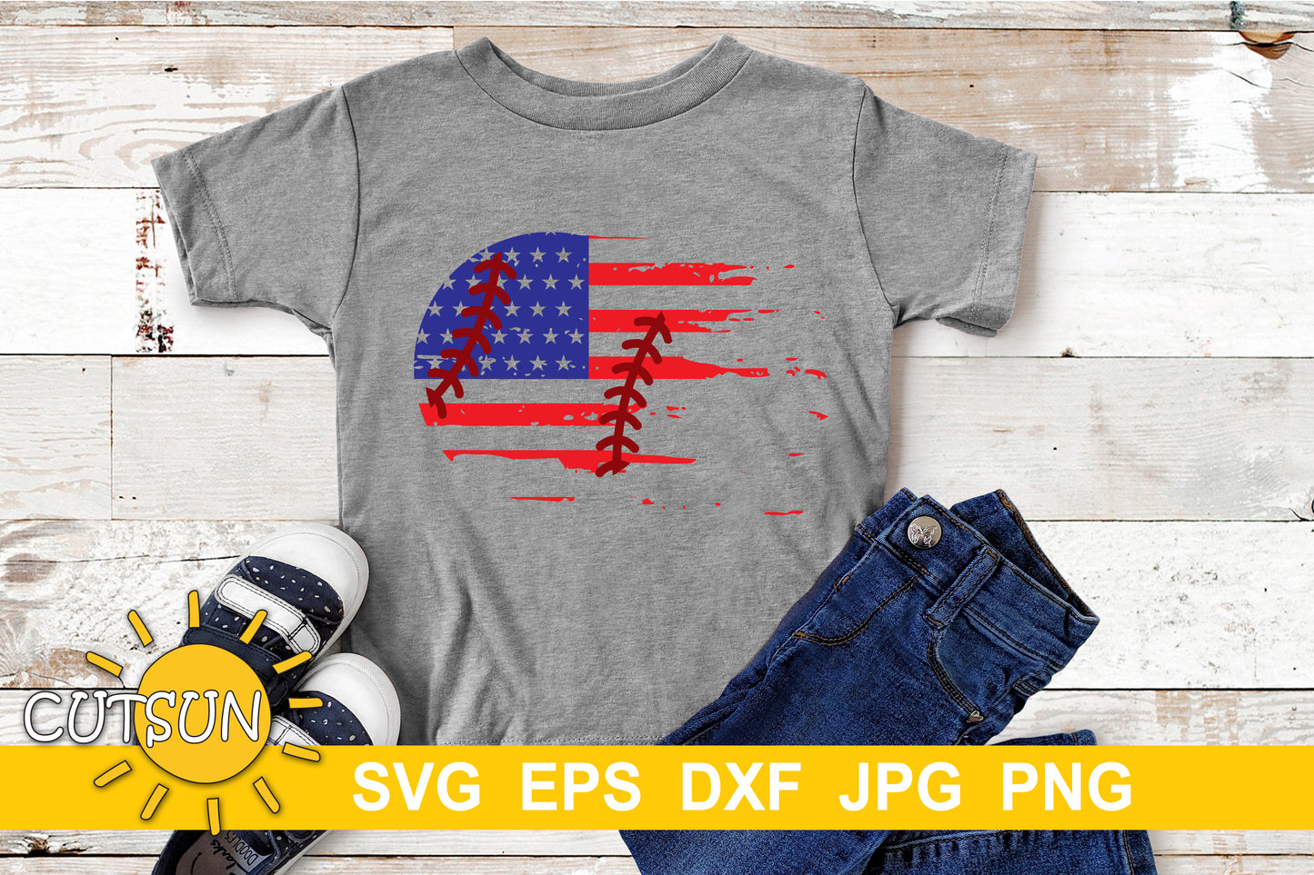 Patriotic Baseball SVG