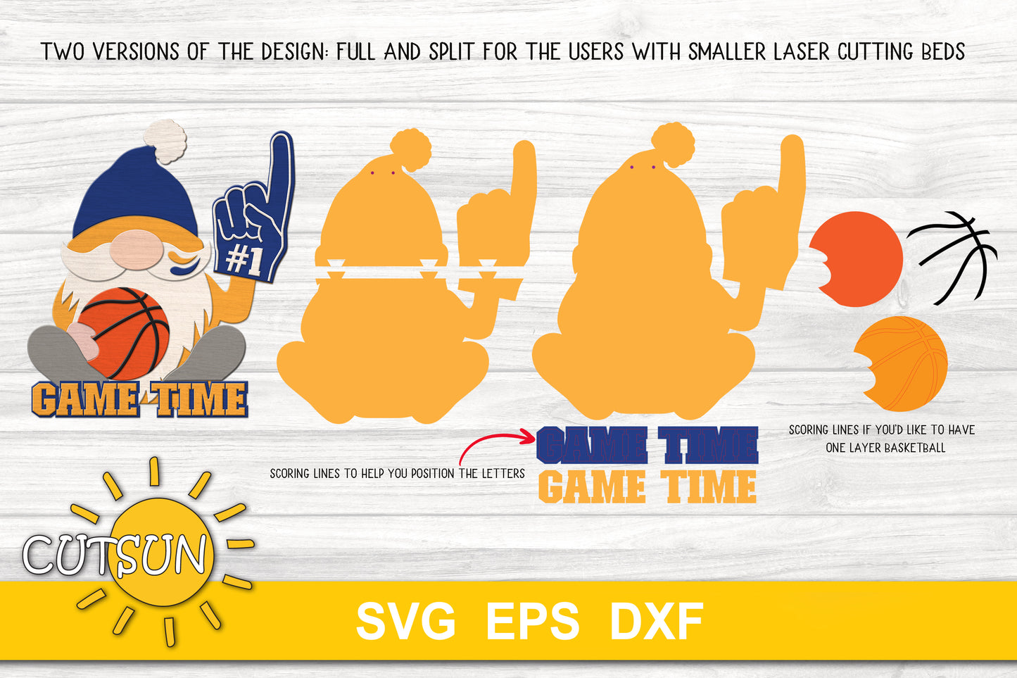Basketball gnome door hanger svg