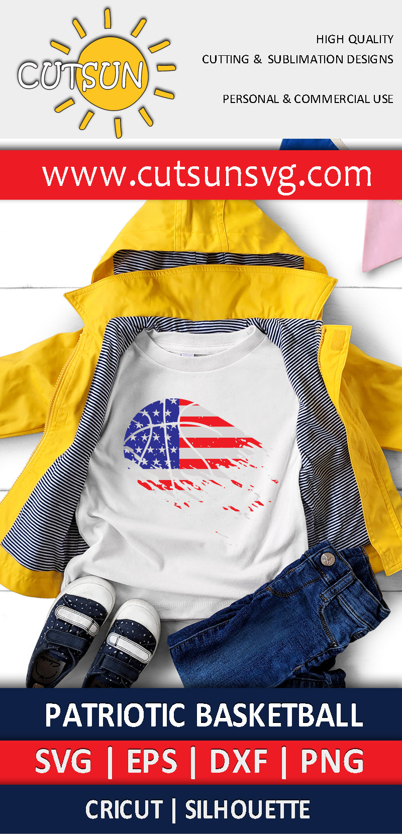 Patriotic Baseball SVG