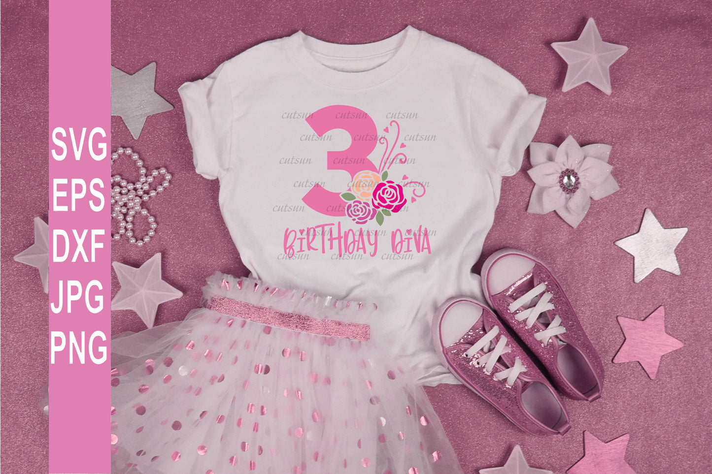 Birthday Diva SVG Bundle | Floral Numbers SVG bundle