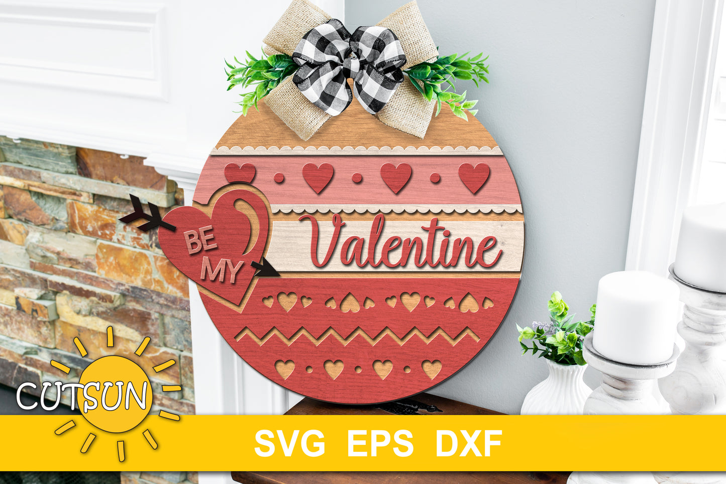 Be My Valentine Door Hanger SVG