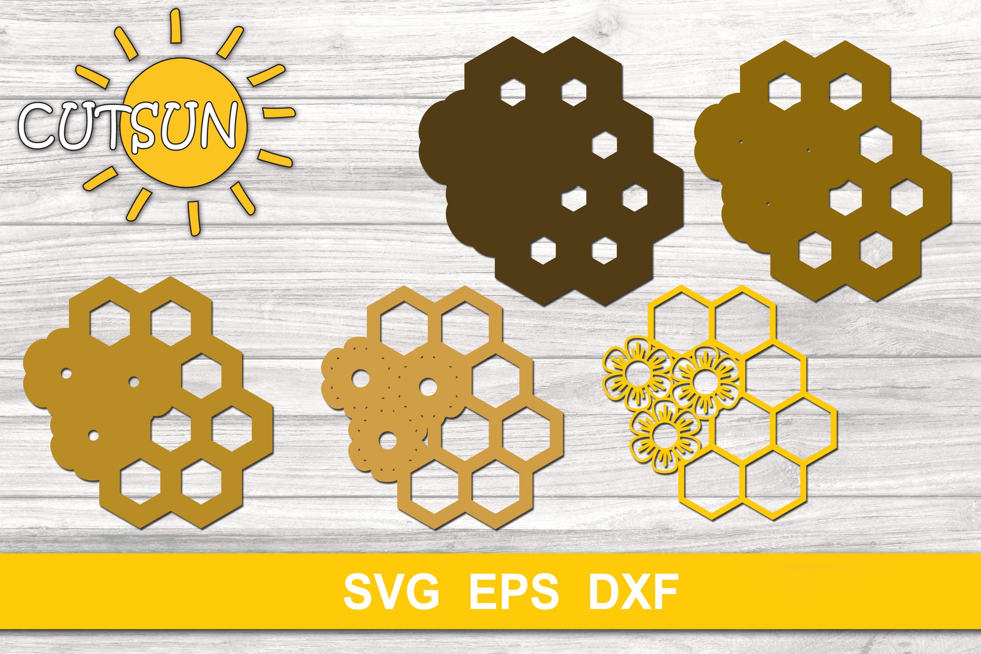 3D layered Bee SVG