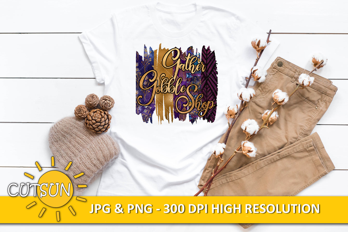 Gather Gobble Shop sublimation design