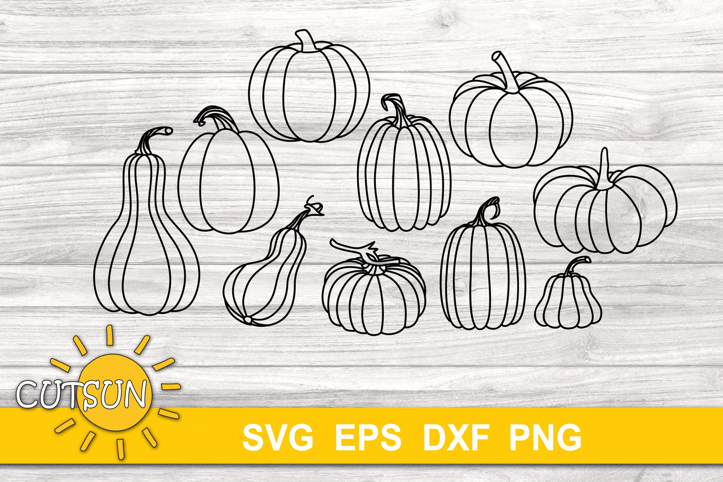 Hand Drawn Pumpkins SVG Bundle