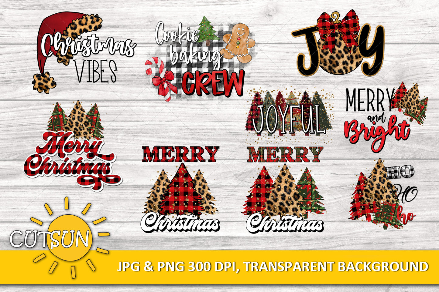 Christmas Sublimation Bundle 40 PNG files