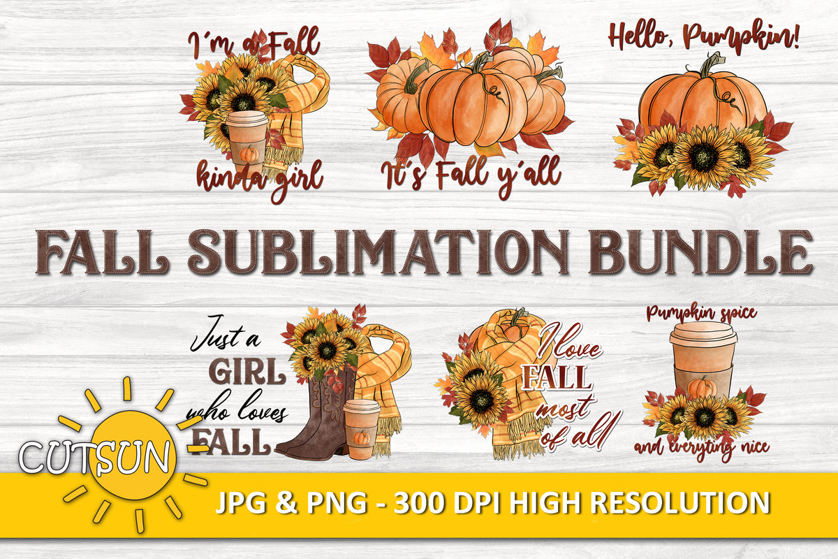 Fall Season Sublimation Clipart Bundle - Buy t-shirt designs