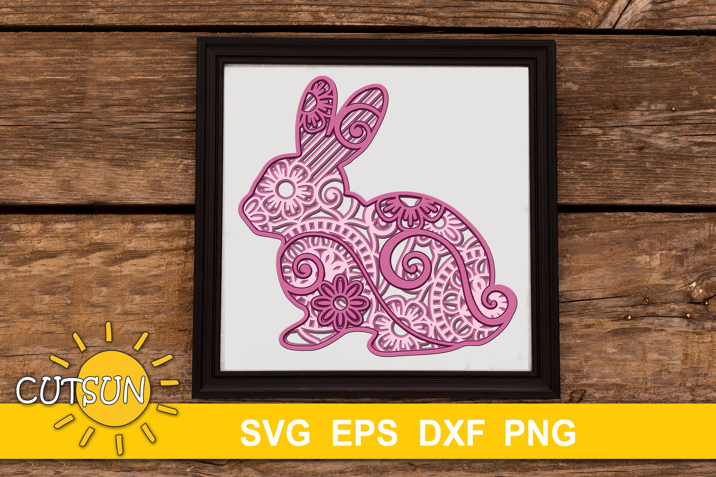 3D Layered Bunny SVG