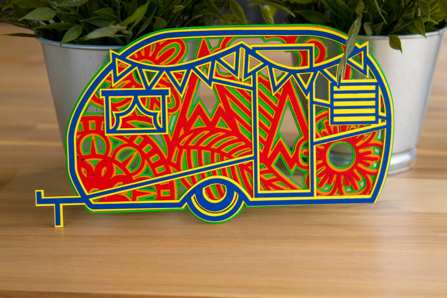 3D layered camper svg