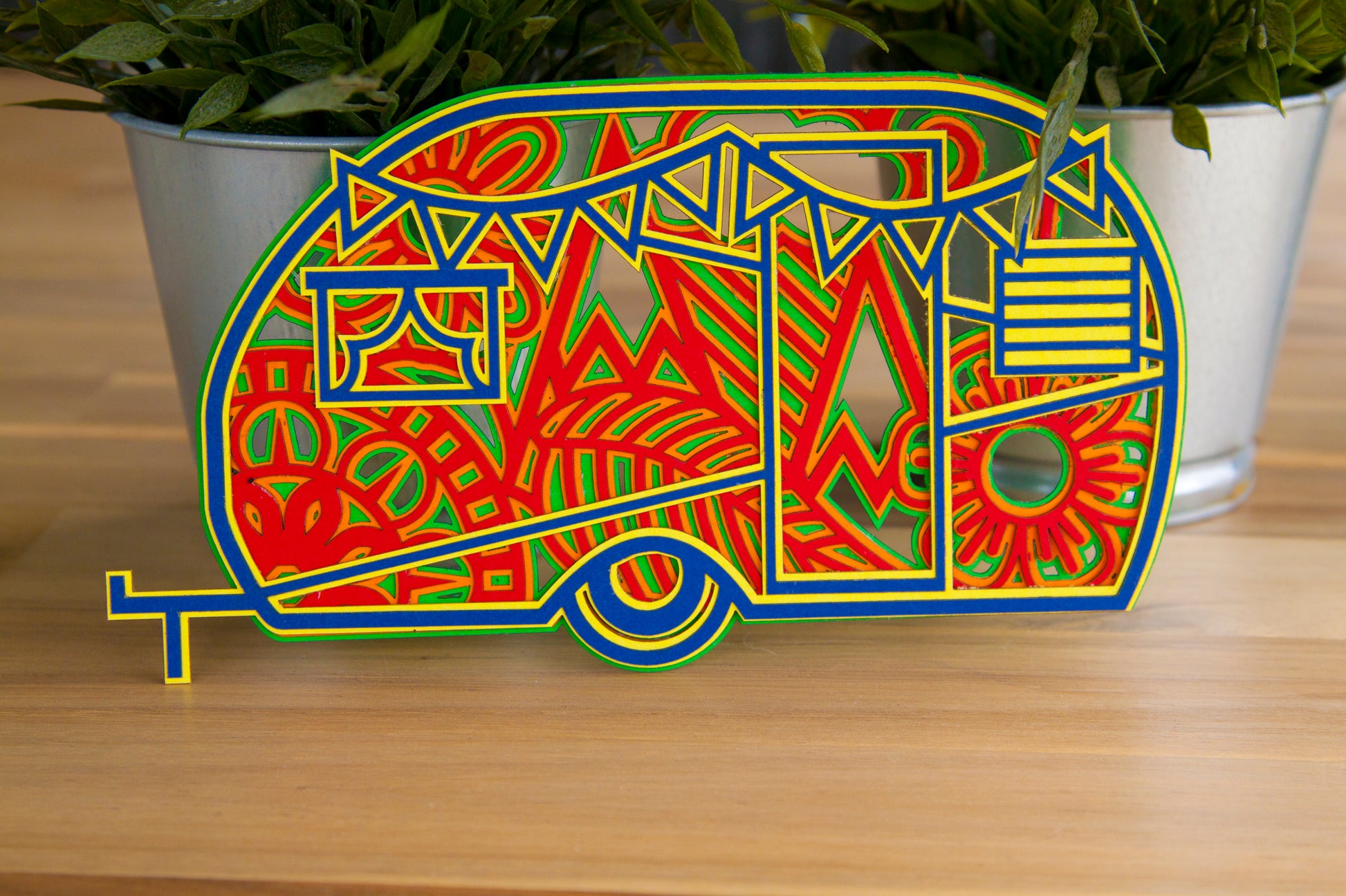 3D layered camper svg